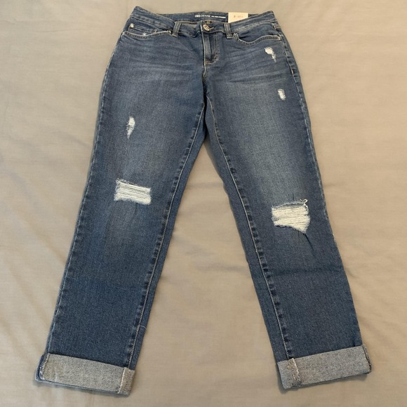 INC International Concepts Denim - INC International Concepts Jeans‎ Womens 4/27 Blue Mid Rise Straight Distressed